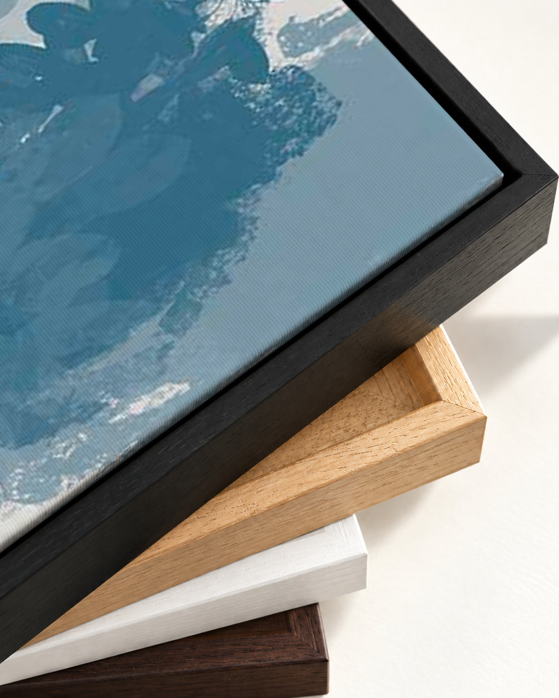 Floral Shades Canvas Art — framed canvas corner and wrapped canvas detail