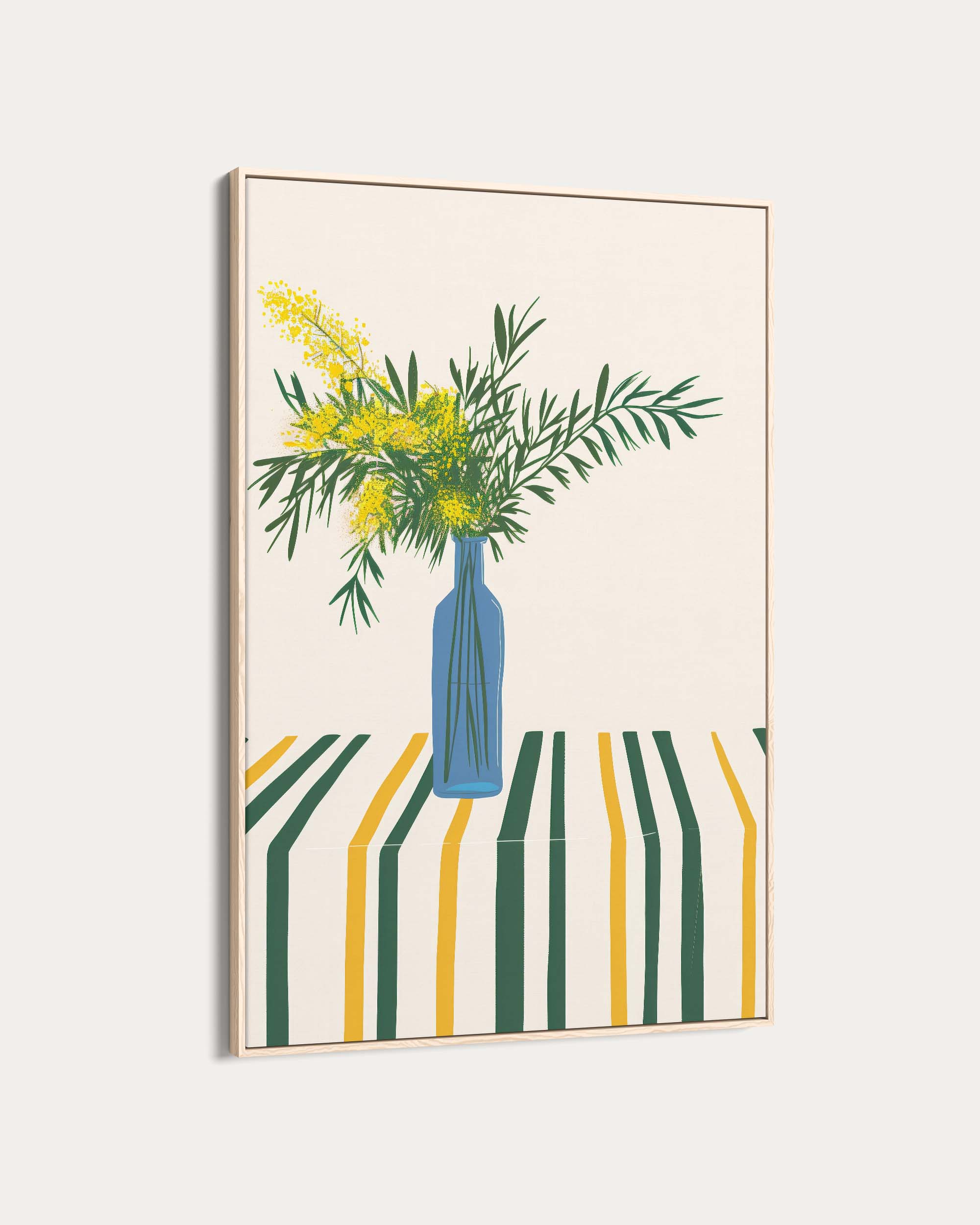Stripy Table Wall Art Print