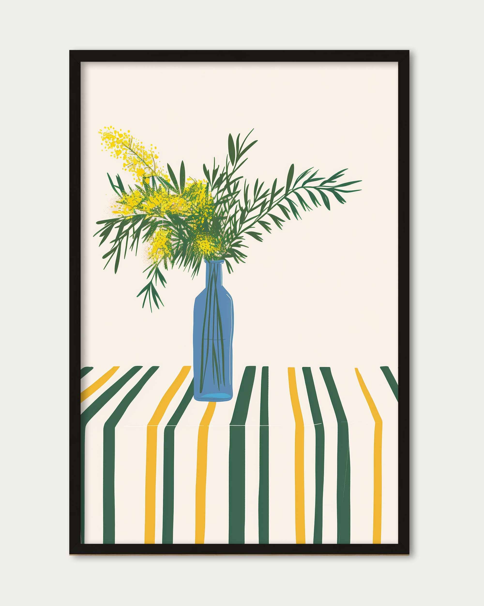 Stripy Table Wall Art Print