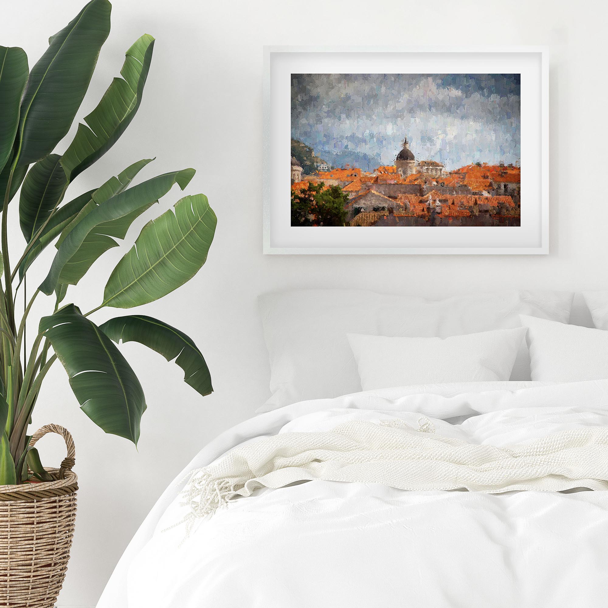 Impressionist Florence Rooftops Framed Art