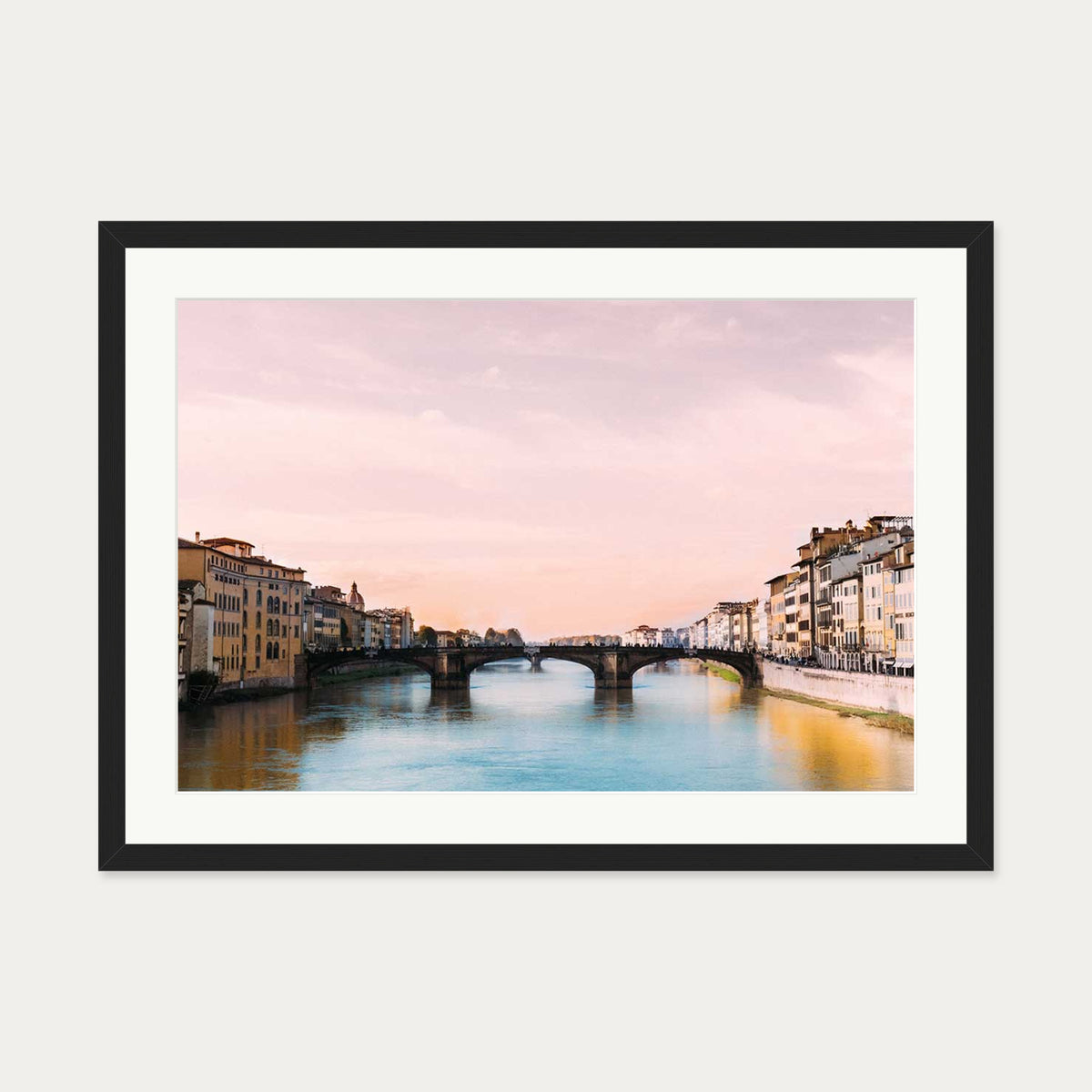 Florence Wall Art Print — 50 x 70 cm — Black Frame