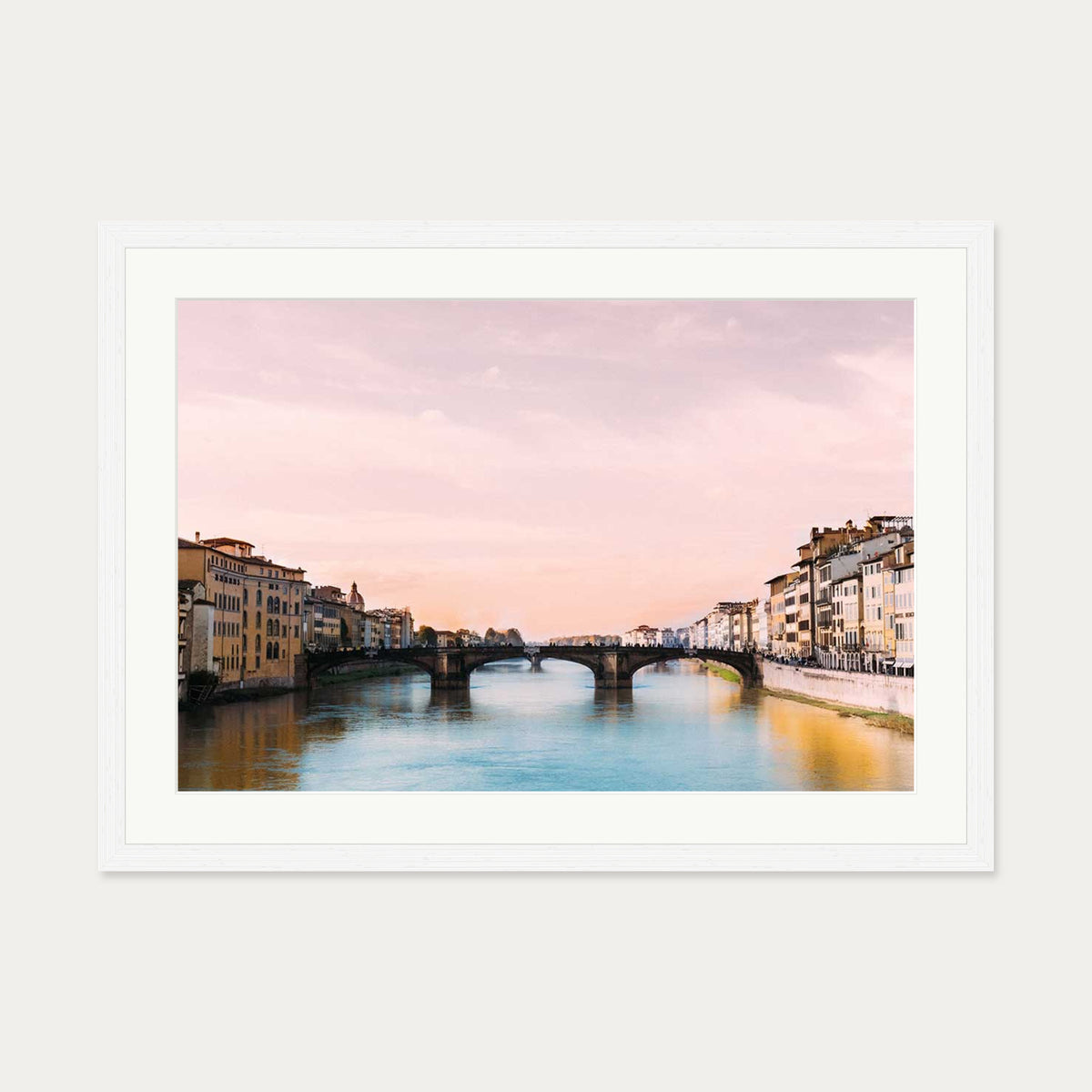 Florence Wall Art Print — 50 x 70 cm — White Frame