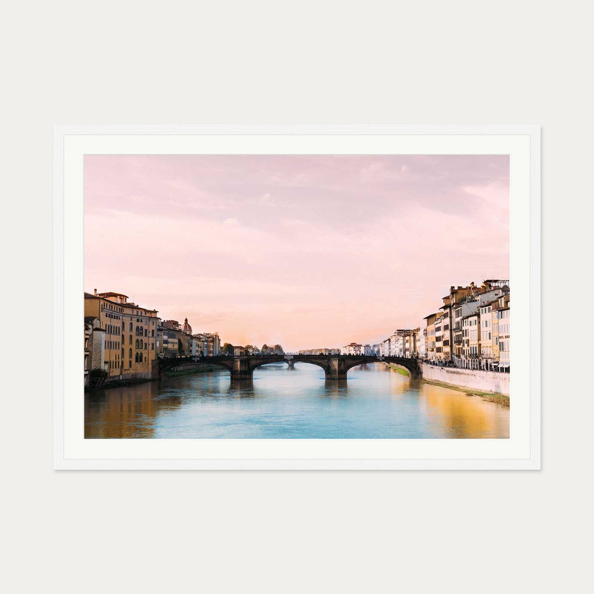 Florence Wall Art Print — 70 x 100 cm — White Frame