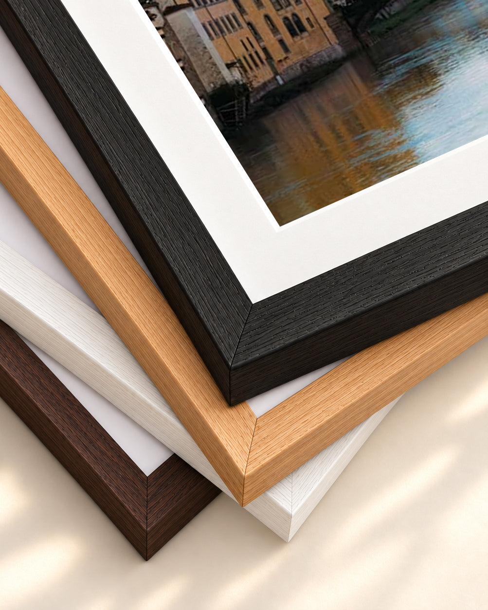 Florence Wall Art Print — framed print corner with 5 cm mount and bevel