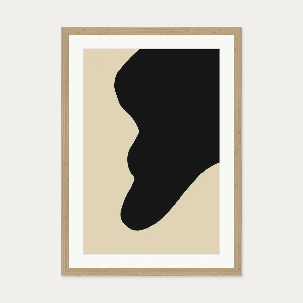 Fluid Abstract Art Print — 50 x 70 cm — Oak Frame
