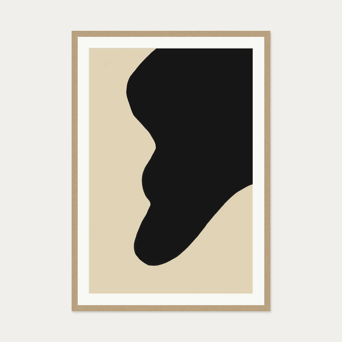 Fluid Abstract Art Print — 70 x 100 cm — Oak Frame