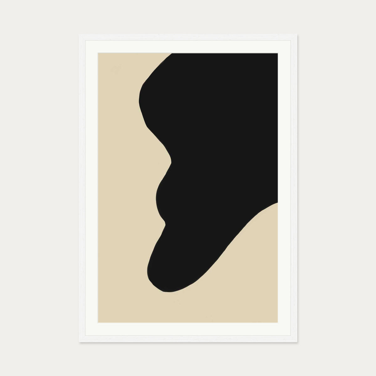 Fluid Abstract Art Print — 70 x 100 cm — White Frame
