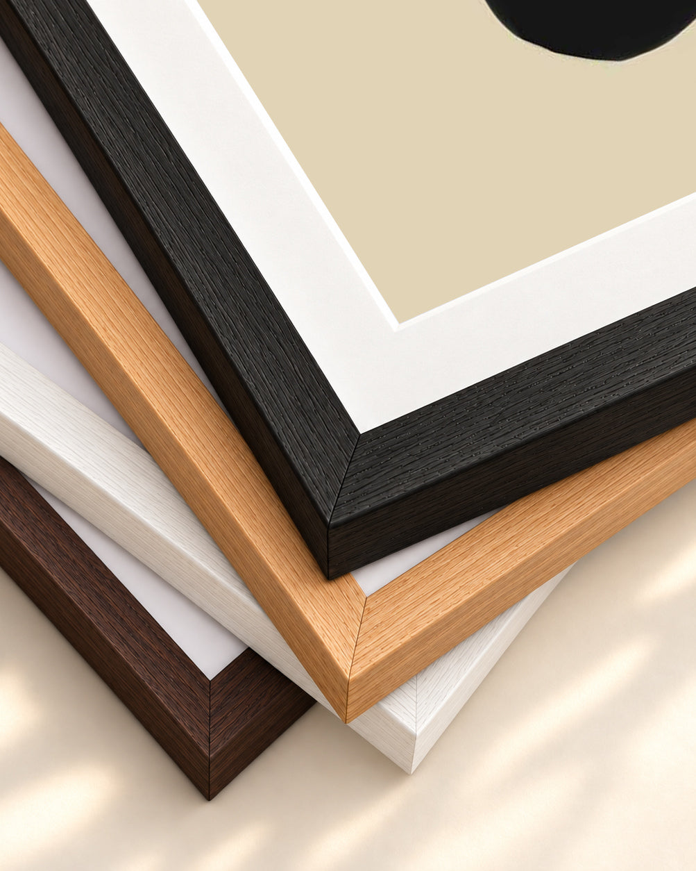 Fluid Abstract Art Print — framed print corner with 5 cm mount and bevel