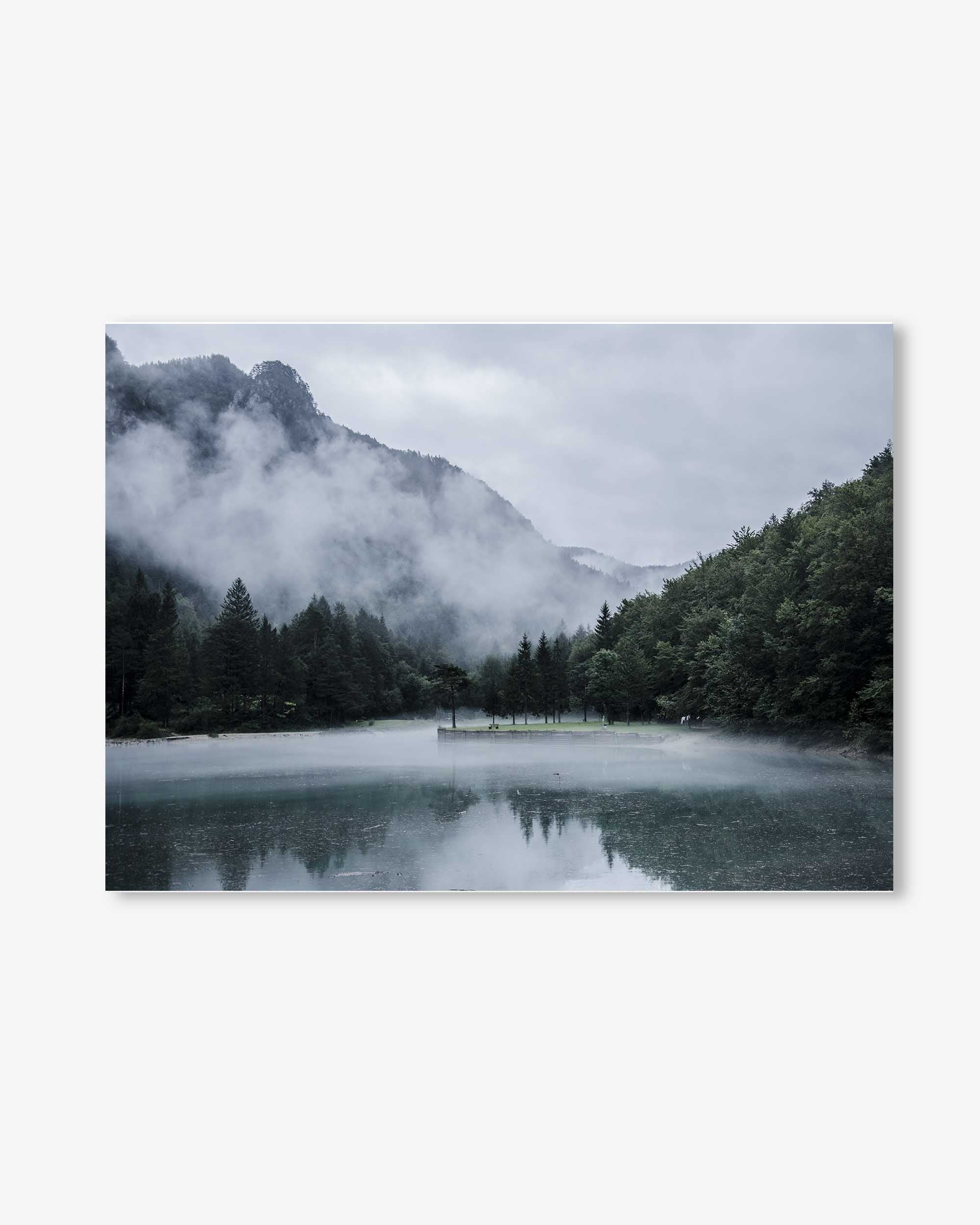 Foggy Lake Wall Art Print
