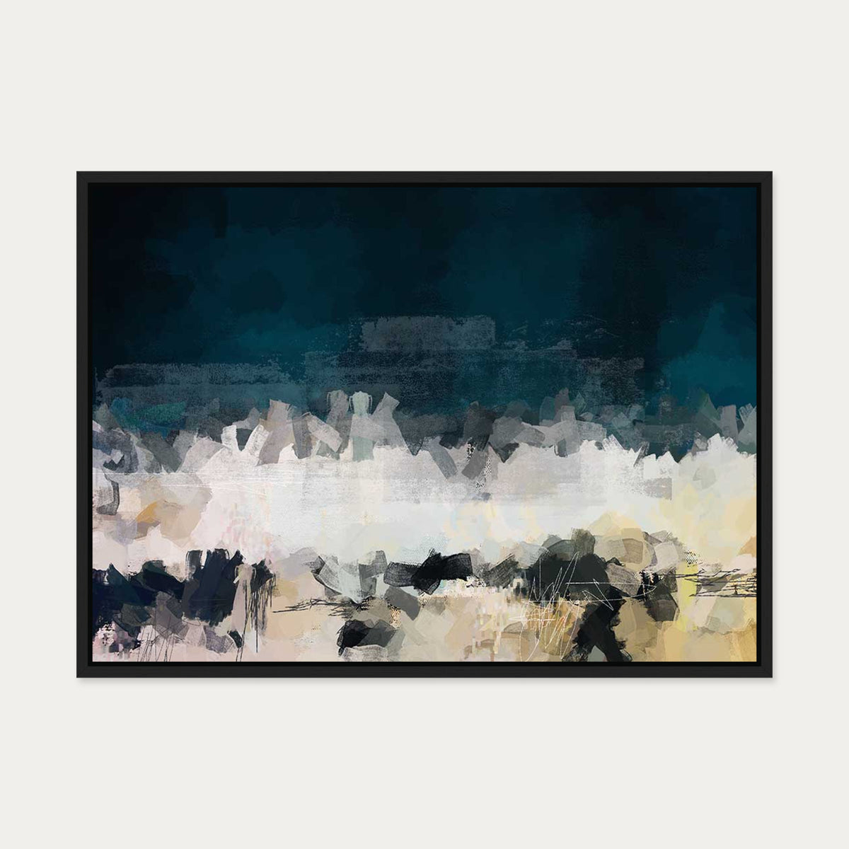 Fools Gold Canvas Art — 50 x 70 cm — Black Frame