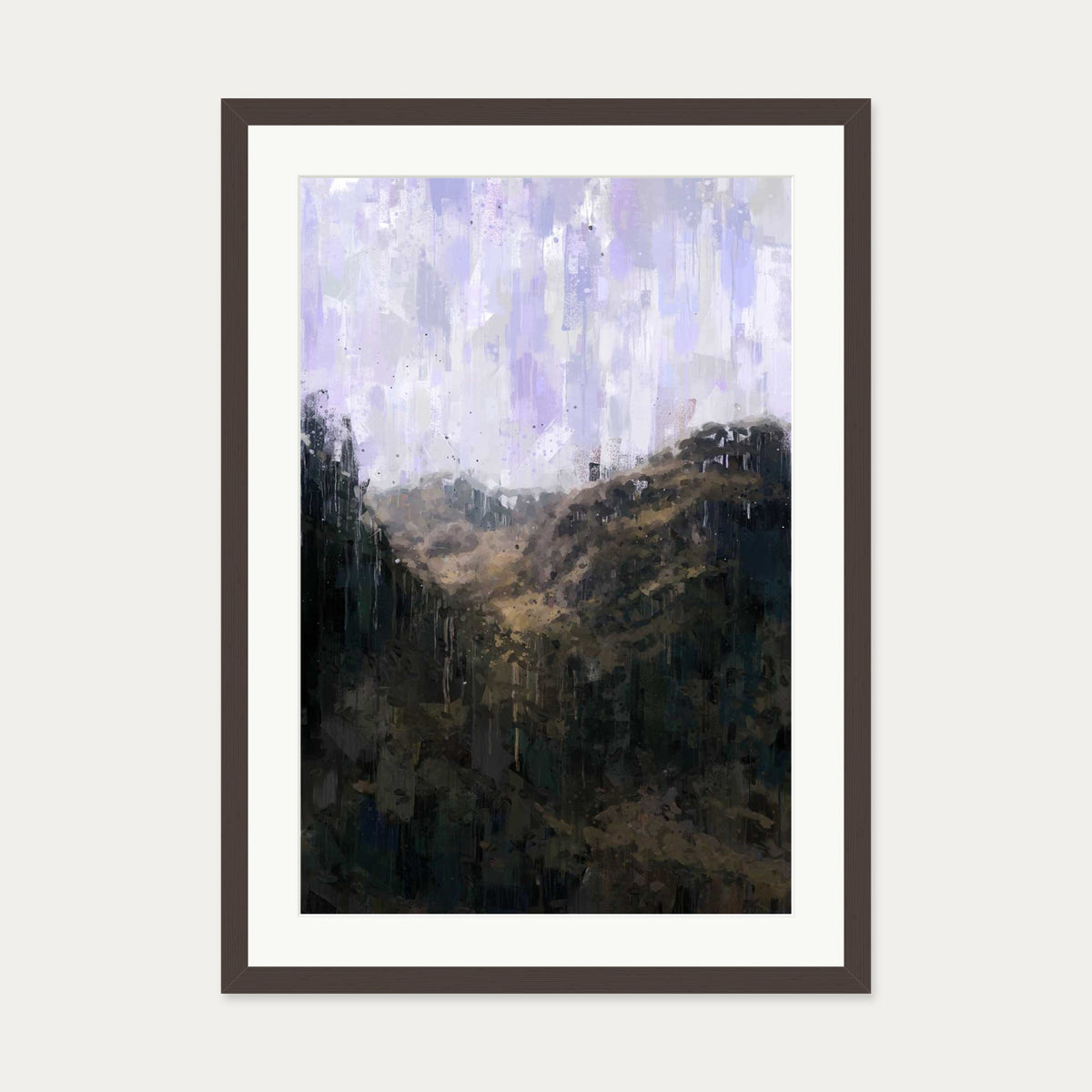 Forest Landscape Art Print — 50 x 70 cm — Brown Frame