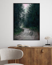 The Long Road Forest Painting Canvas Art