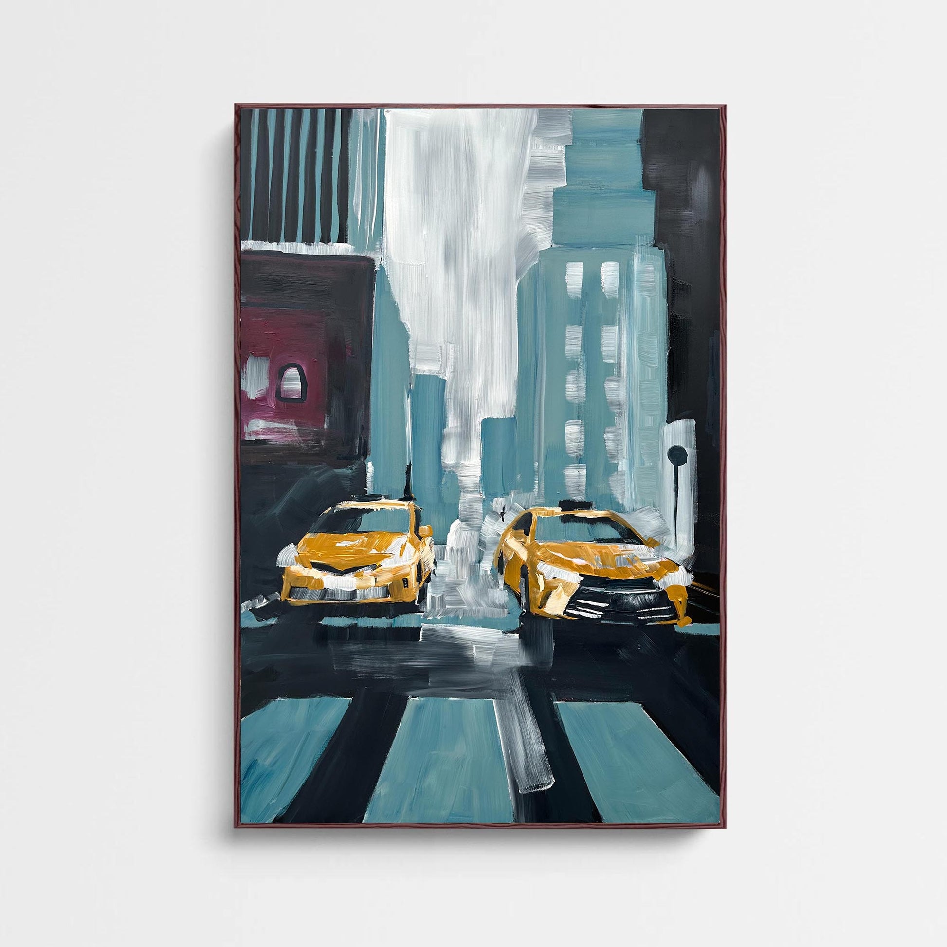 New York, New York - Original Painting-Abstract House