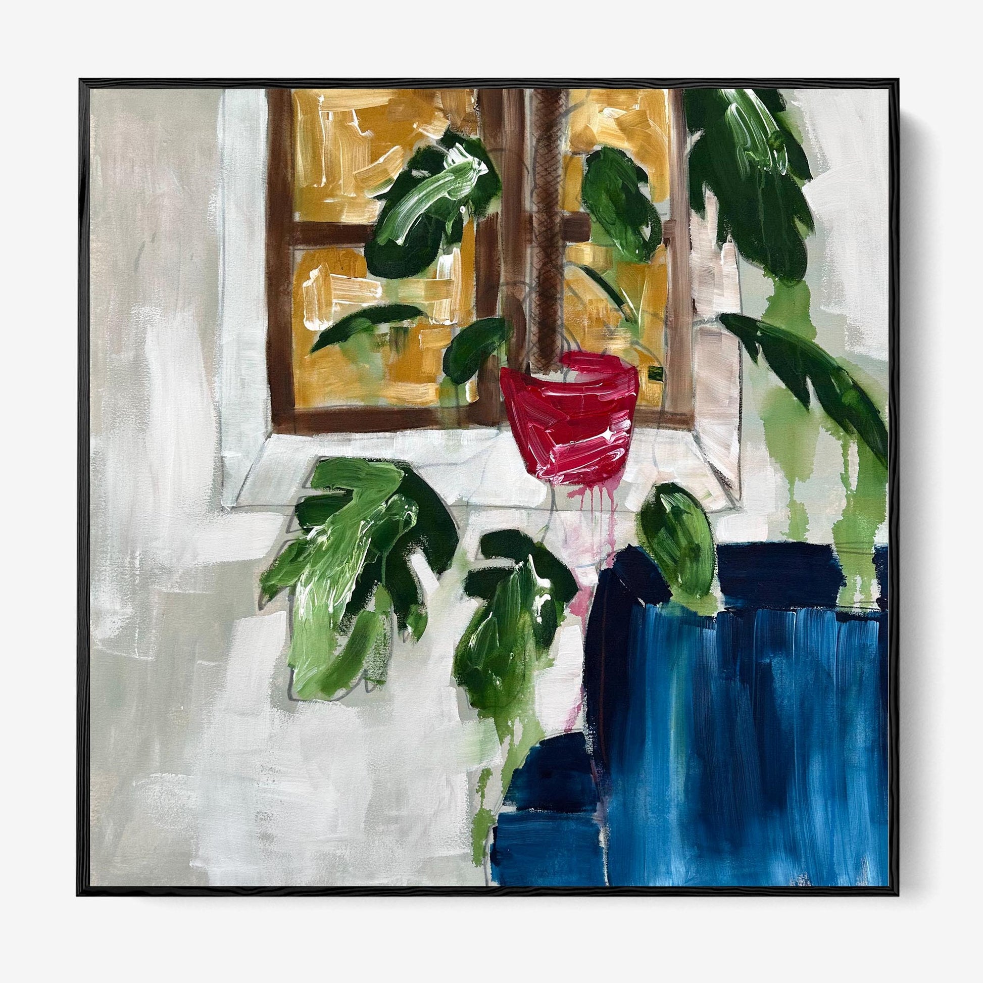 Abstract Botanical Study - Original Painting-Abstract House