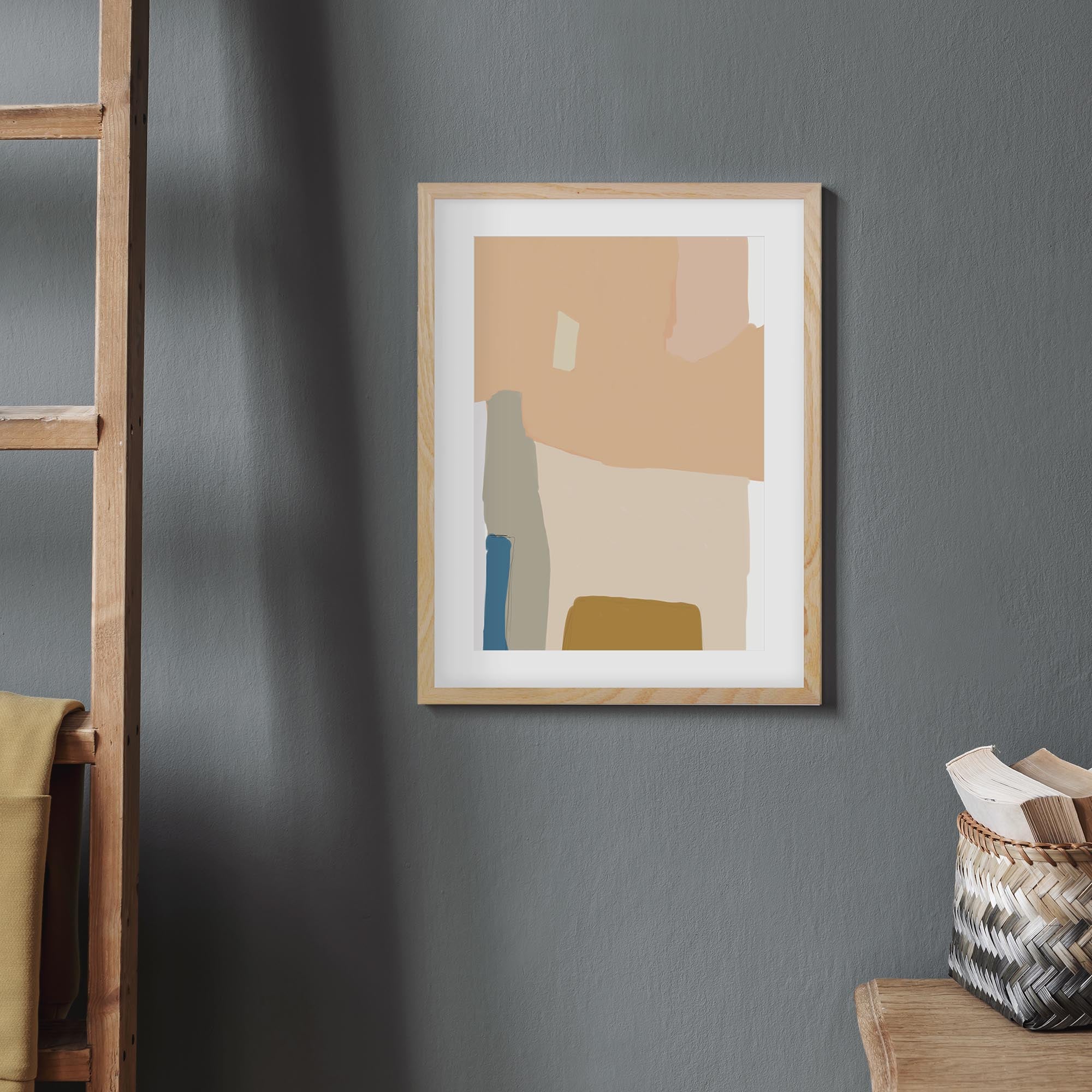 Modern Abstract Shapes Framed Art