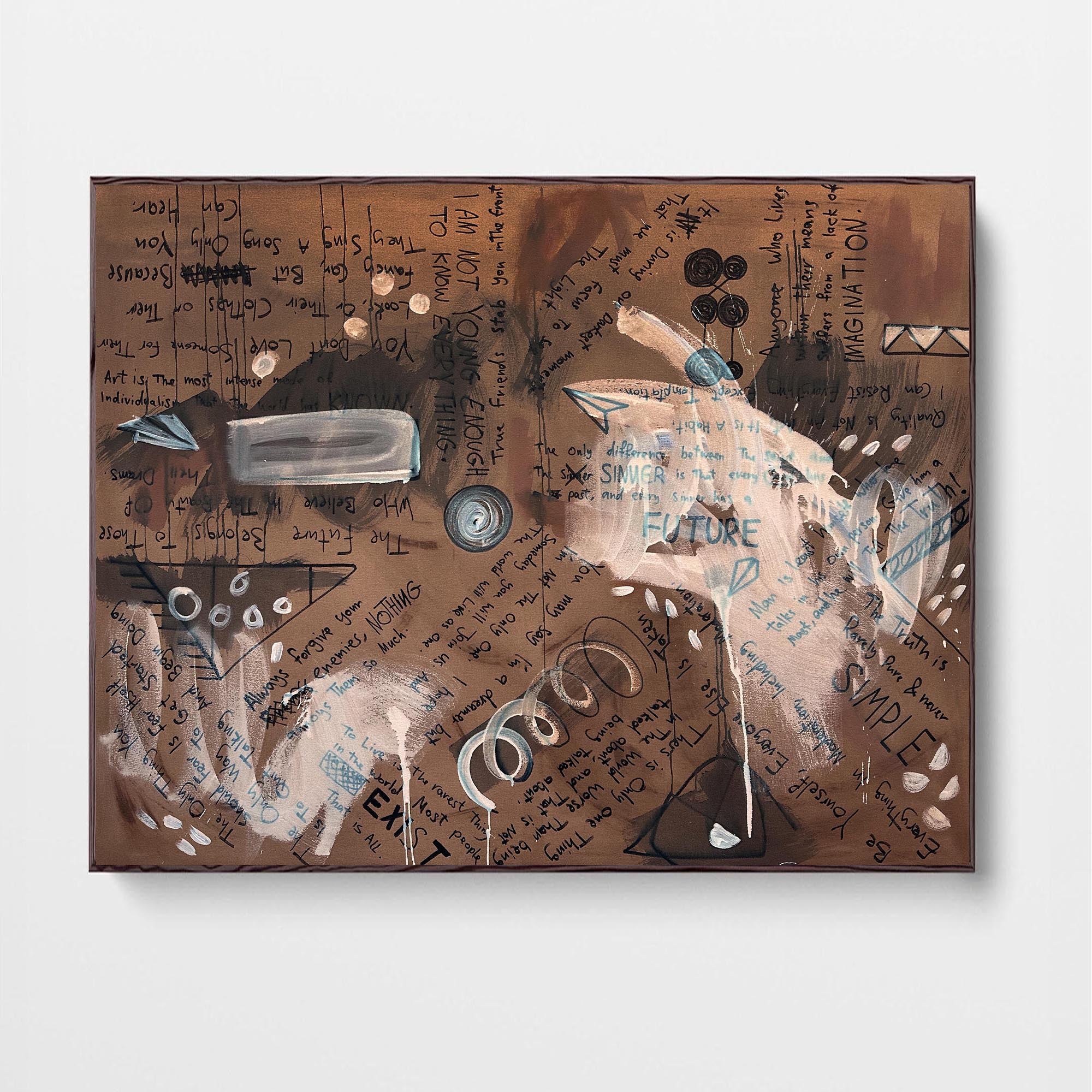 Words Getting In My Way | Original Painting | 150x120cm