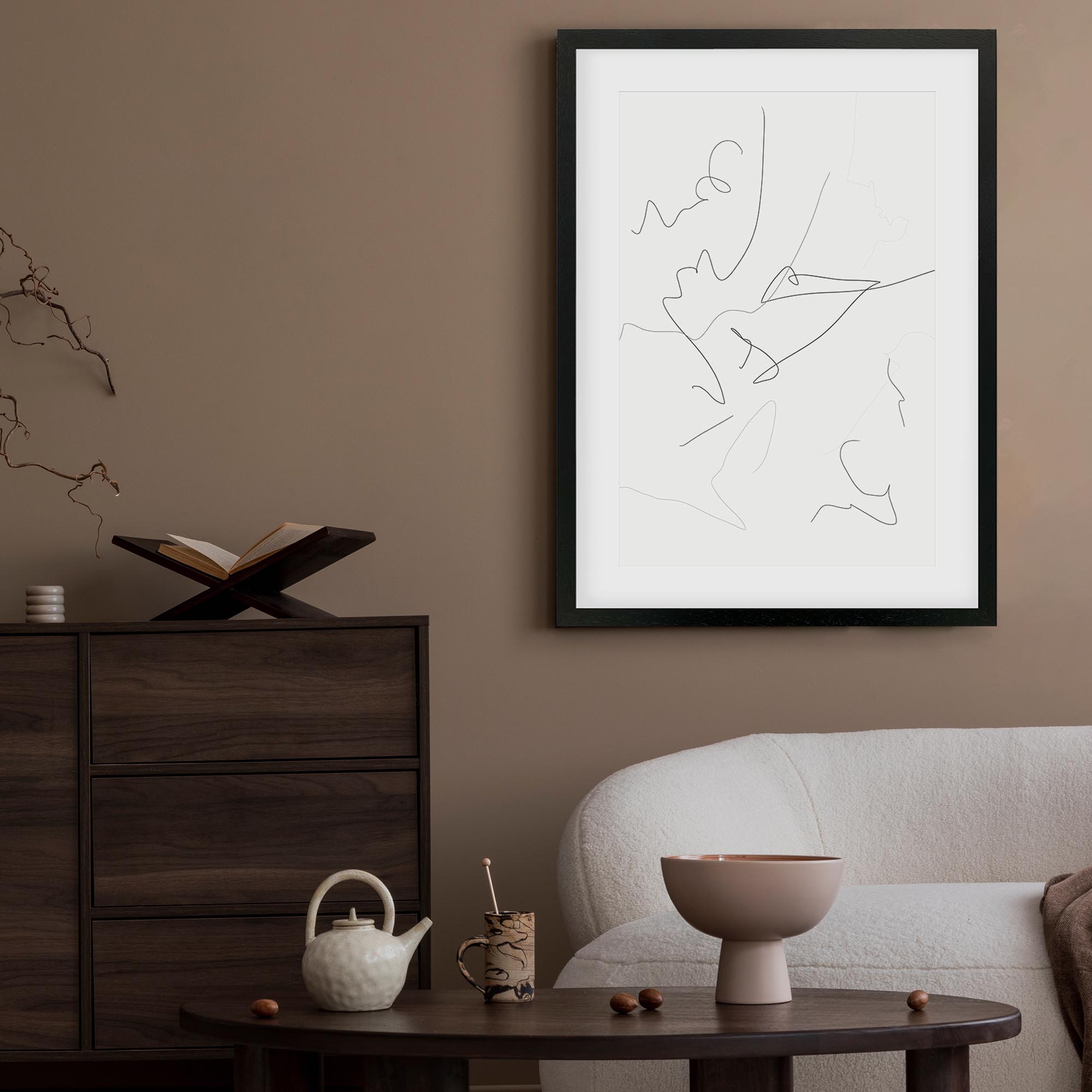 Abstract Line Framed Art