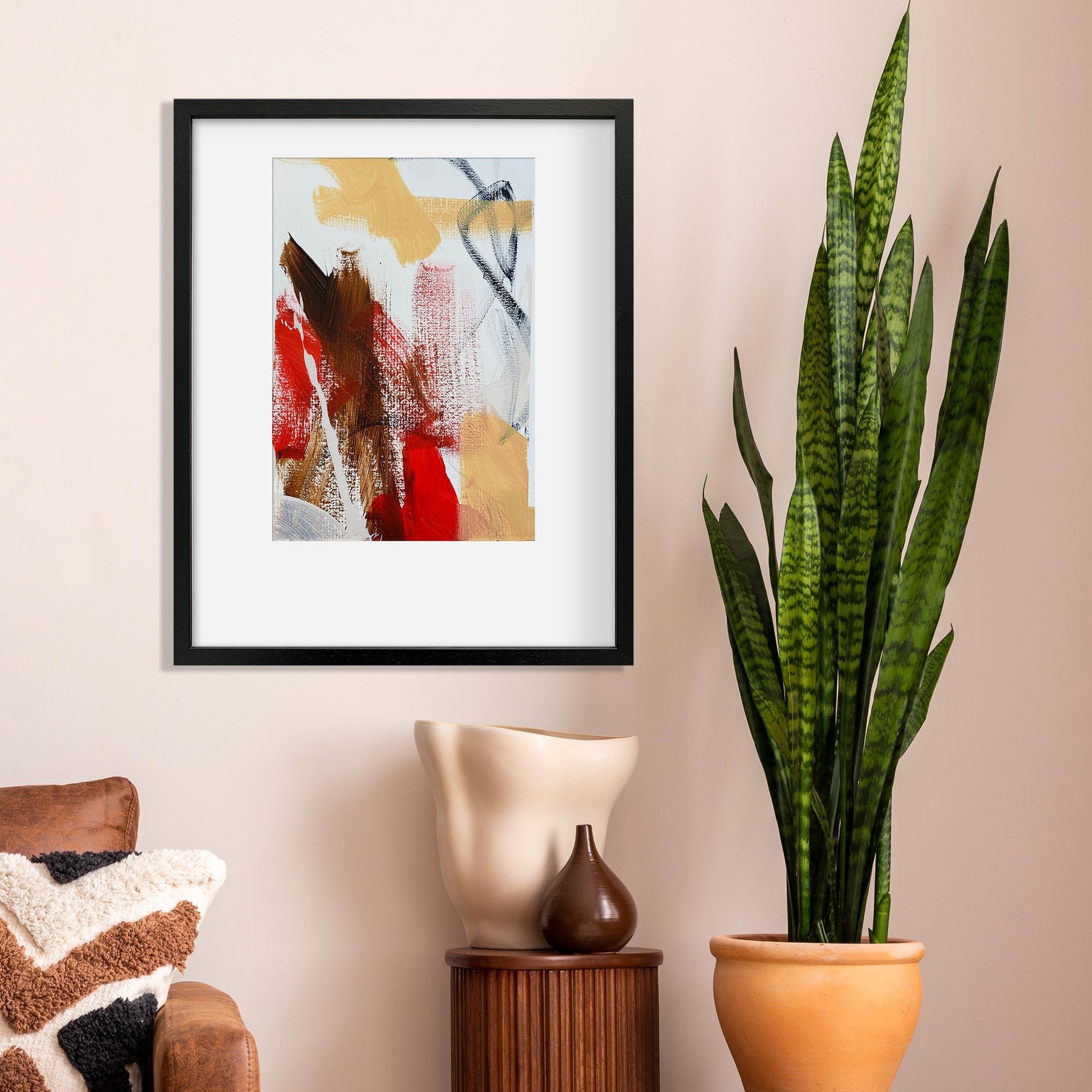 Composition 2 Framed Original Painting-Abstract House