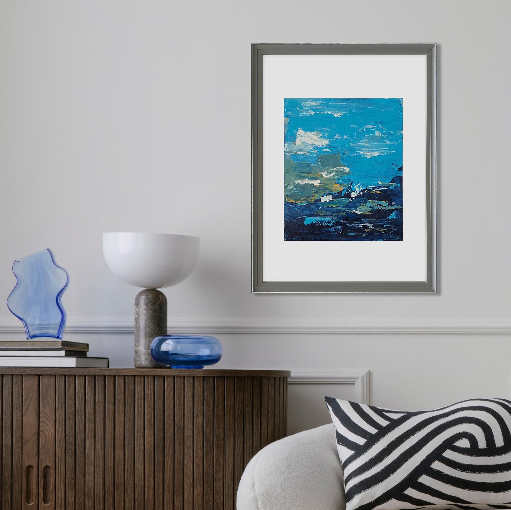 The Pond - Original Painting-Abstract House