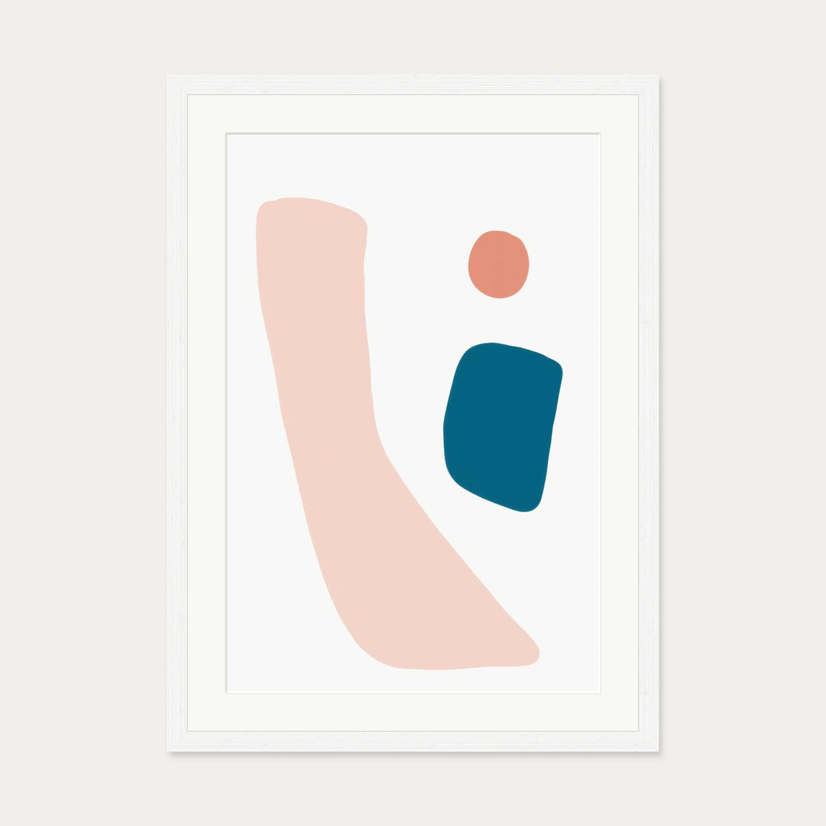 Fresh Shapes Art Print — 50 x 70 cm — White Frame