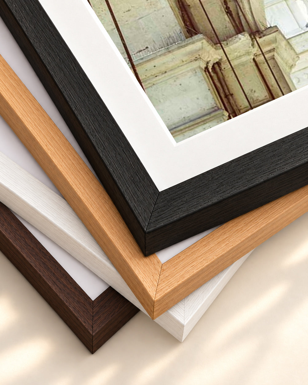 From Paris With Love Poster — framed print corner with 5 cm mount and bevel