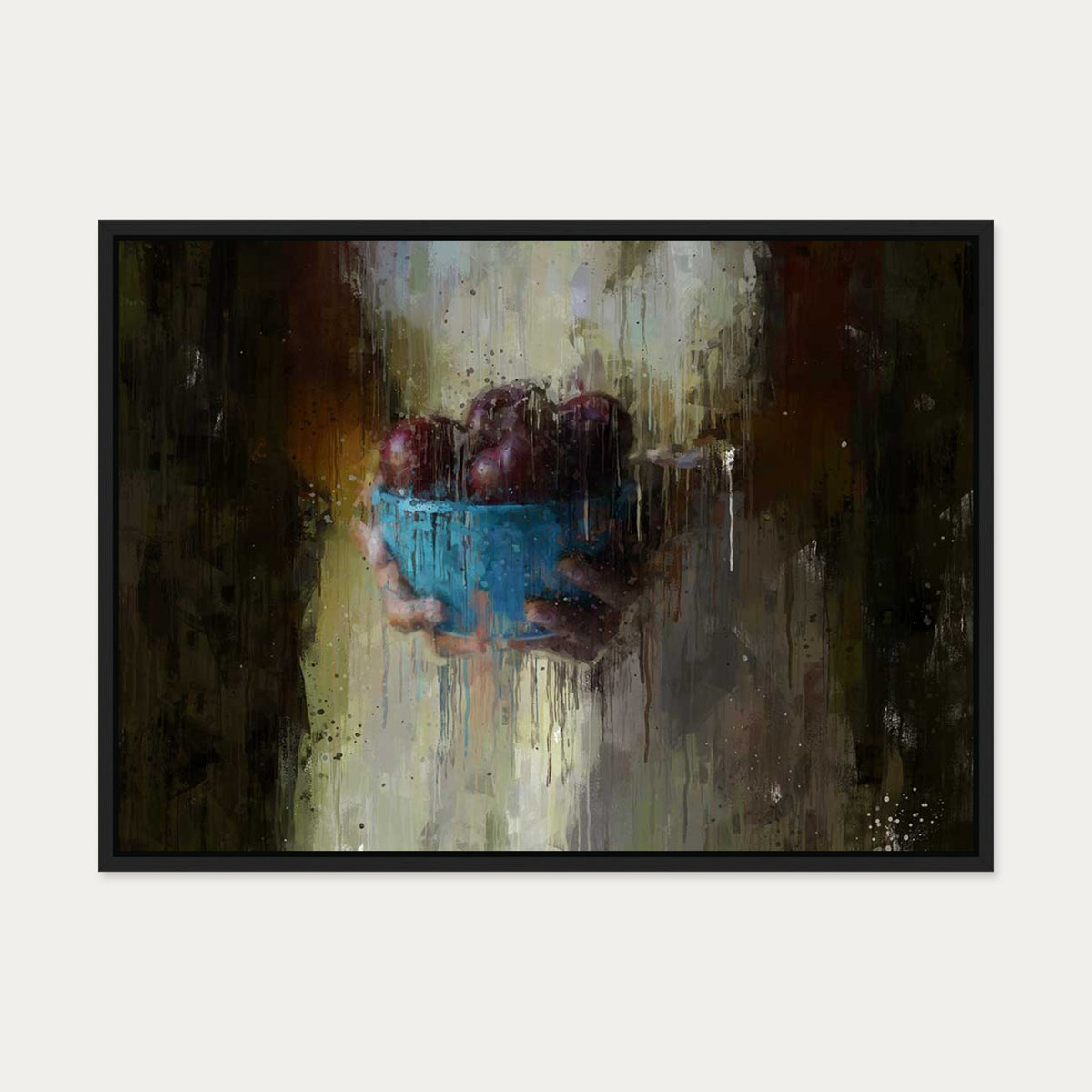 Fruit Oil Painting Canvas Art — 50 x 70 cm — Black Frame