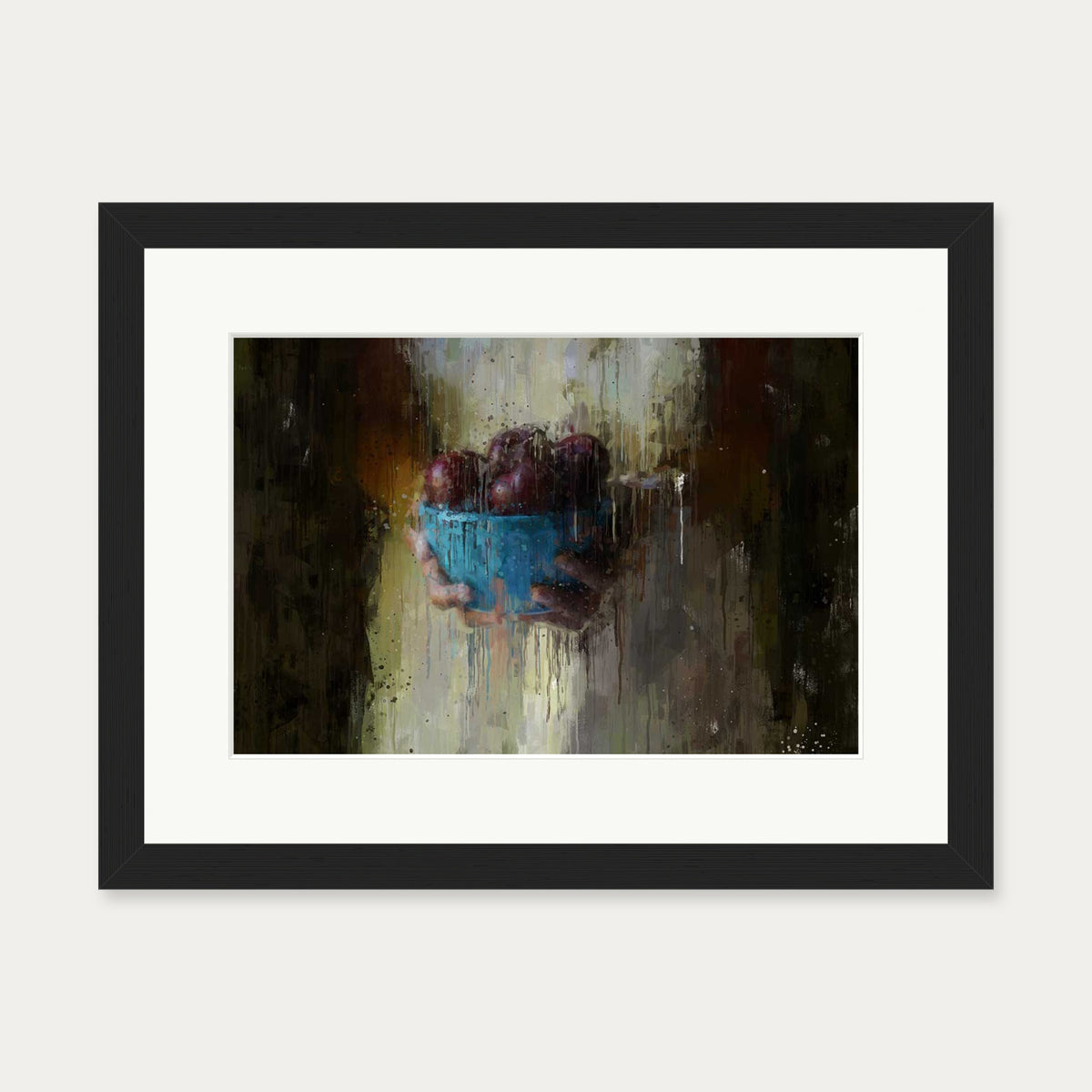 Fruit Still Life Art Print — 30 x 40 cm — Black Frame