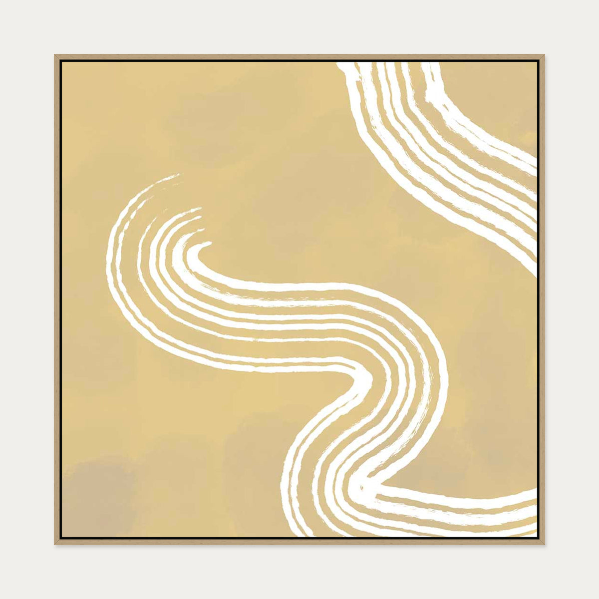 Full House Canvas Art — 100 x 100 cm — Oak Frame