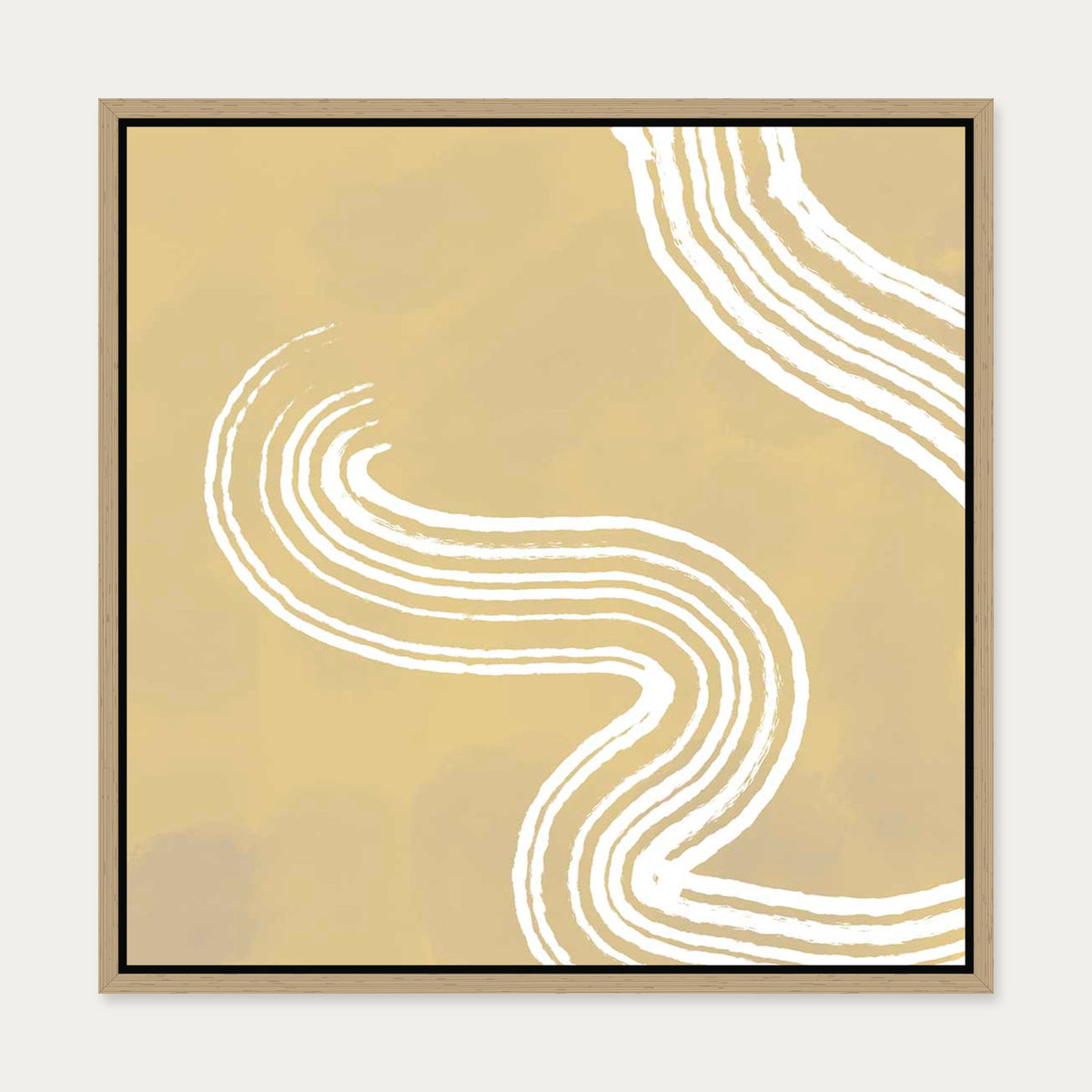 Full House Canvas Art — 50 x 50 cm — Oak Frame