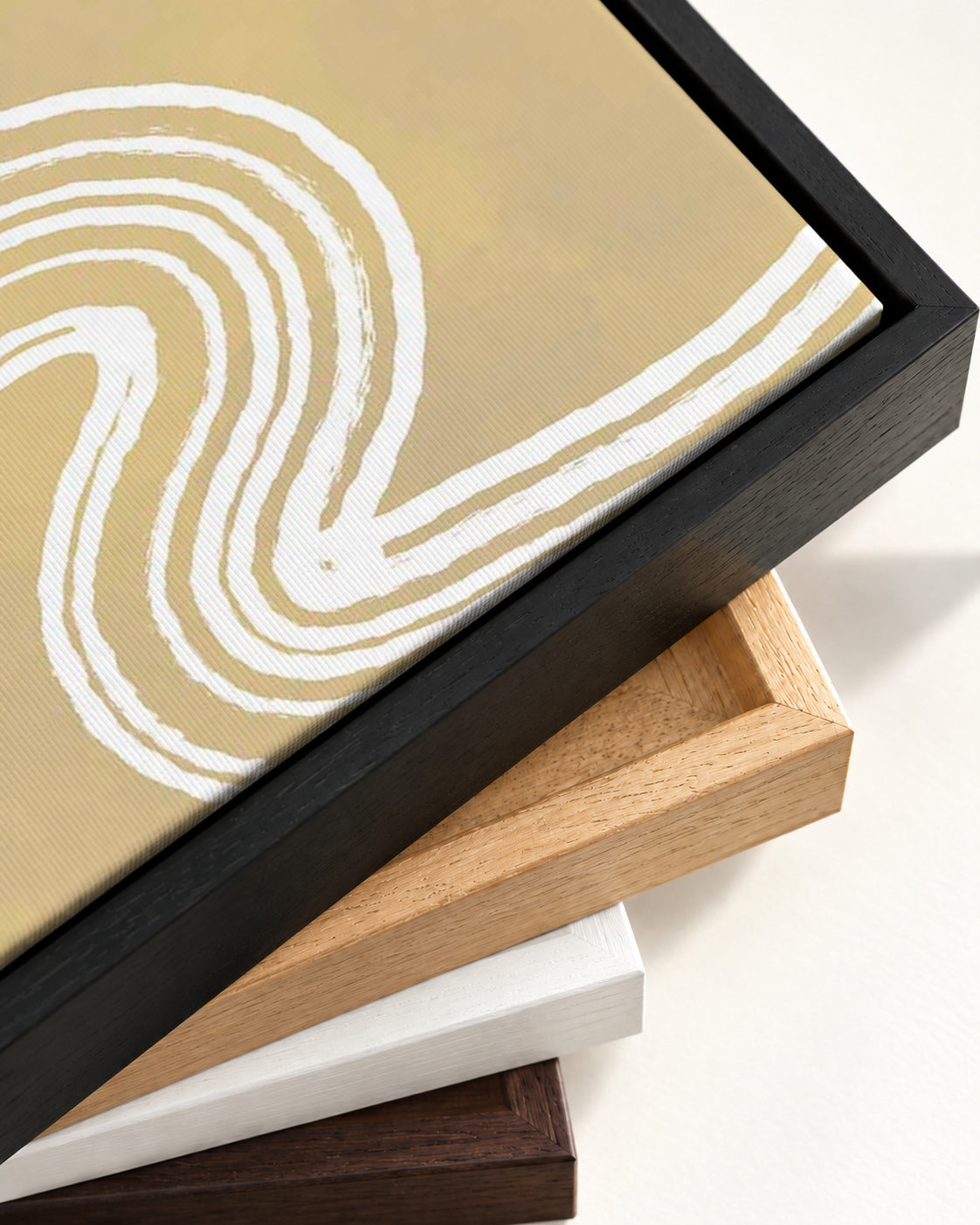 Full House Canvas Art — framed canvas corner and wrapped canvas detail