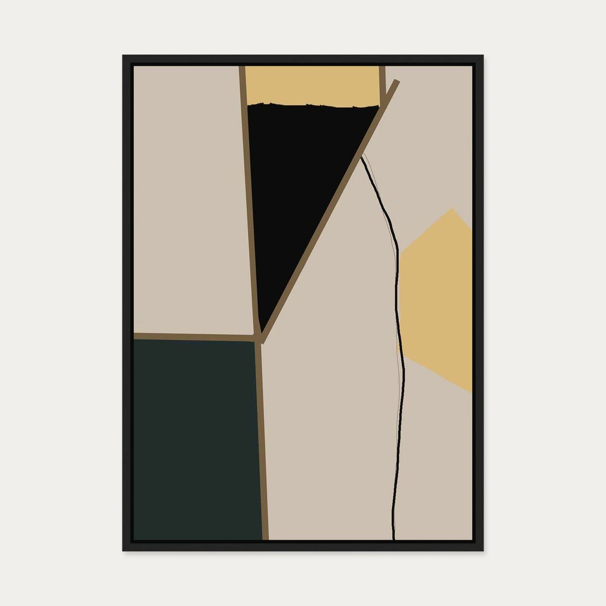 Gatsby Canvas Art — 50 x 70 cm — Black Frame