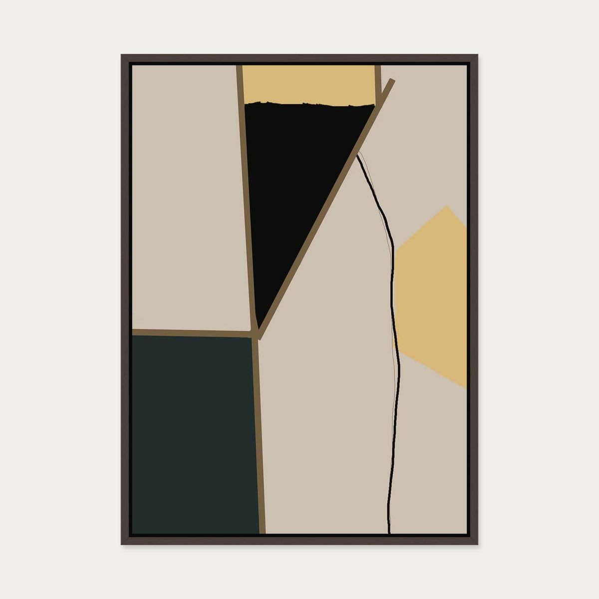Gatsby Canvas Art — 50 x 70 cm — Brown Frame