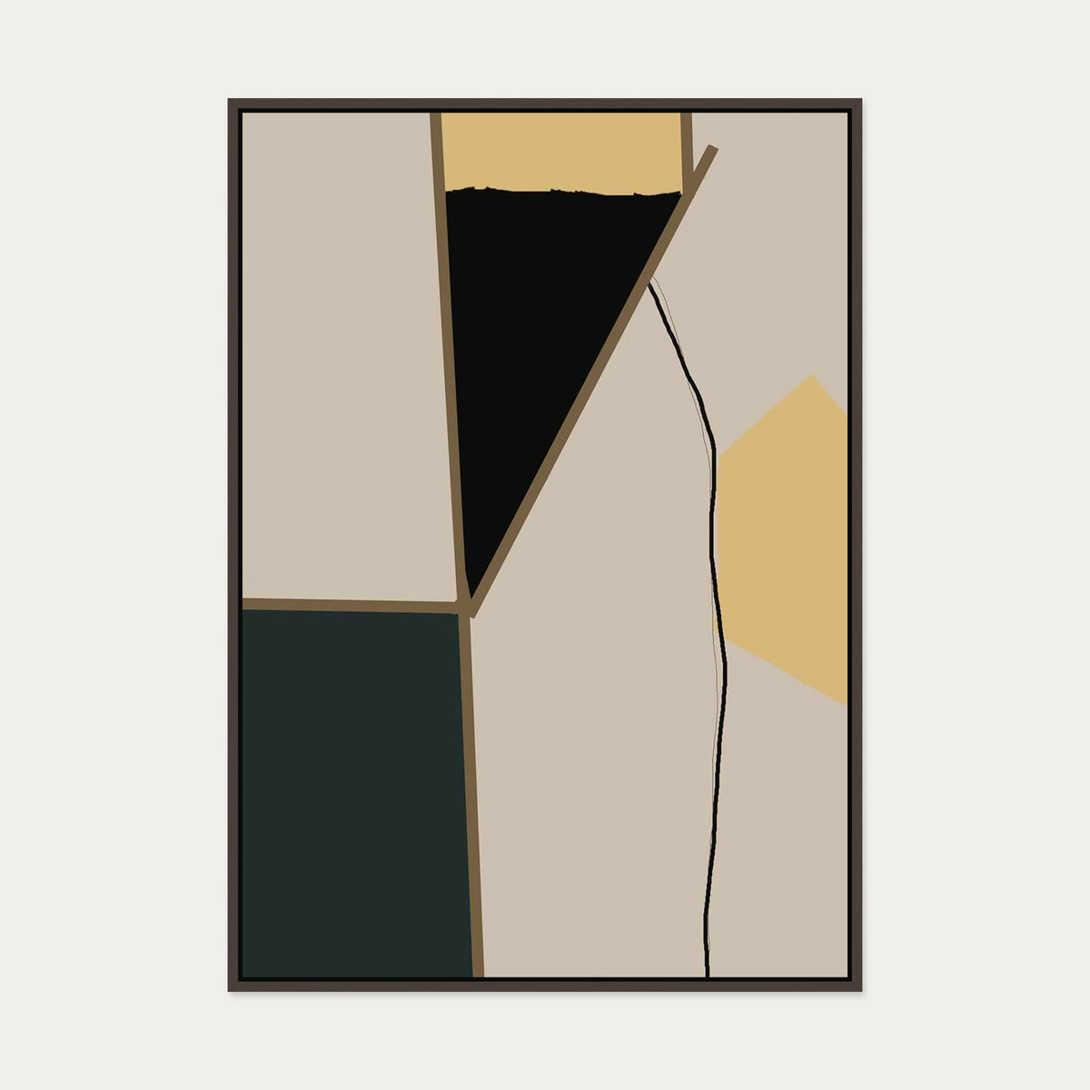 Gatsby Canvas Art — 70 x 100 cm — Brown Frame