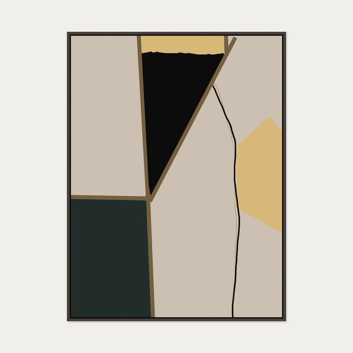 Gatsby Canvas Art — 90 x 120 cm — Brown Frame