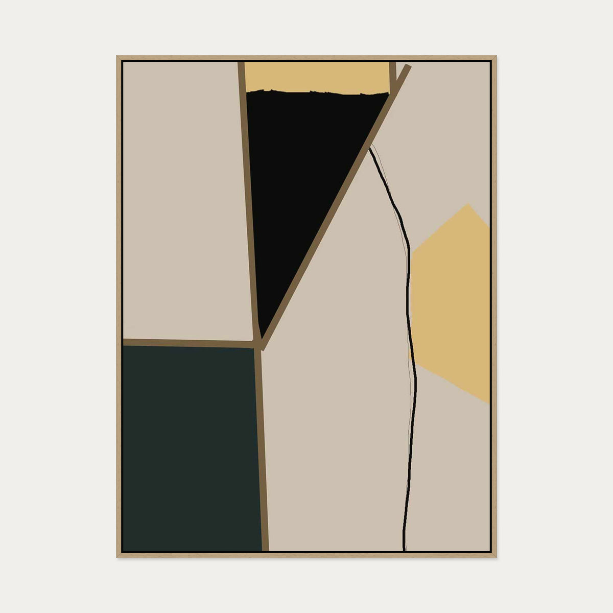 Gatsby Canvas Art — 90 x 120 cm — Oak Frame
