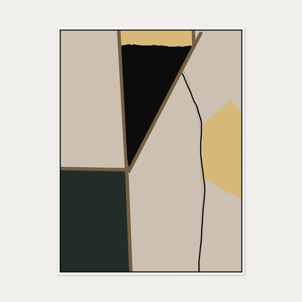 Gatsby Canvas Art — 90 x 120 cm — White Frame