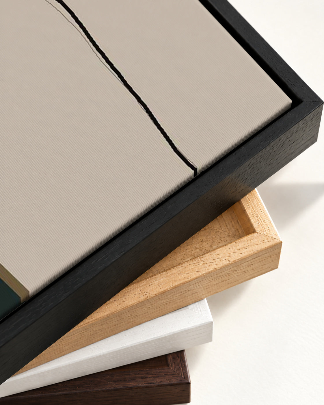 Gatsby Canvas Art — framed canvas corner and wrapped canvas detail