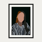 Gazing At You In The Mirror Art Print — 50 x 70 cm — Black Frame