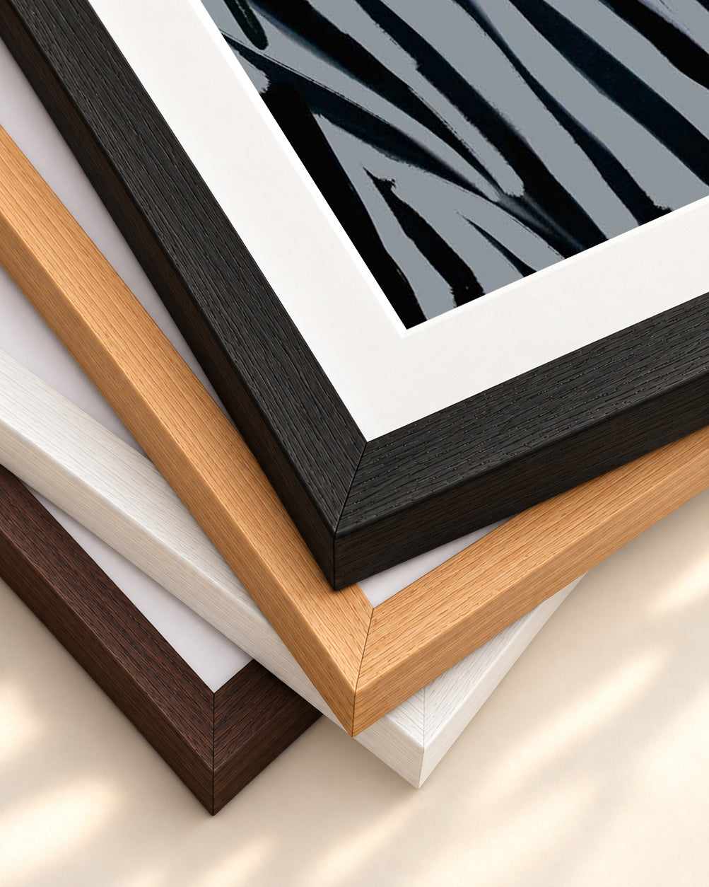 Gazing At You In The Mirror Art Print — framed print corner with 5 cm mount and bevel