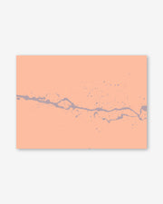 Paint Splatter On Peach Art Print