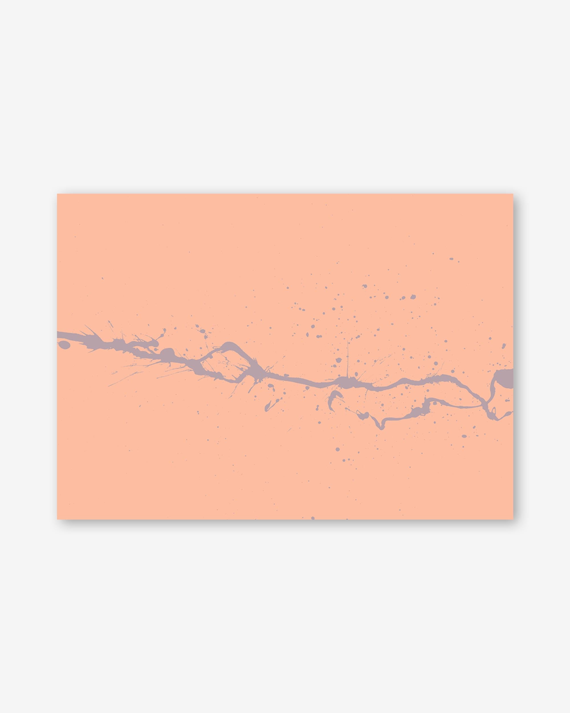 Paint Splatter On Peach Art Print