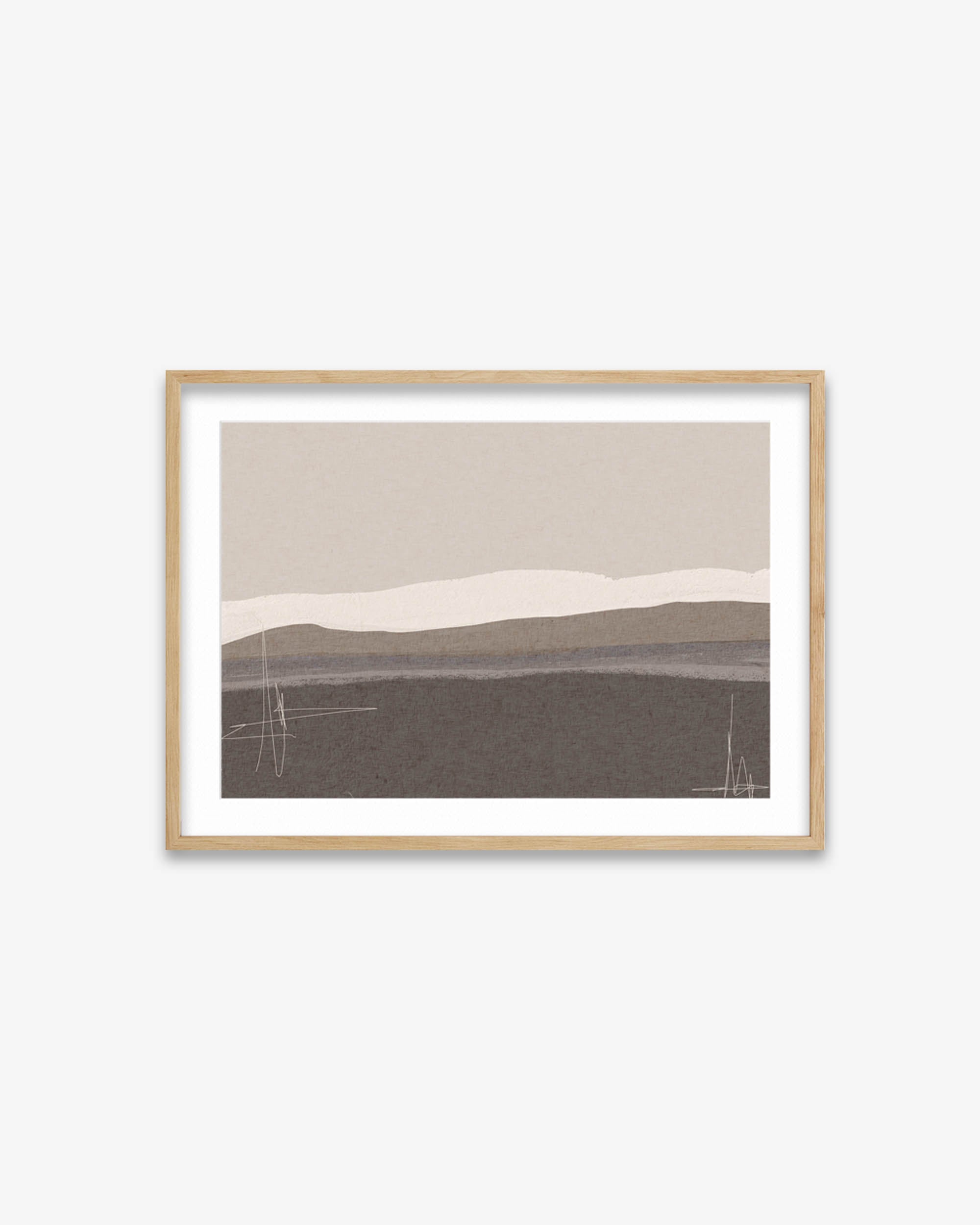 Neutral Abstract Seascape Art Print
