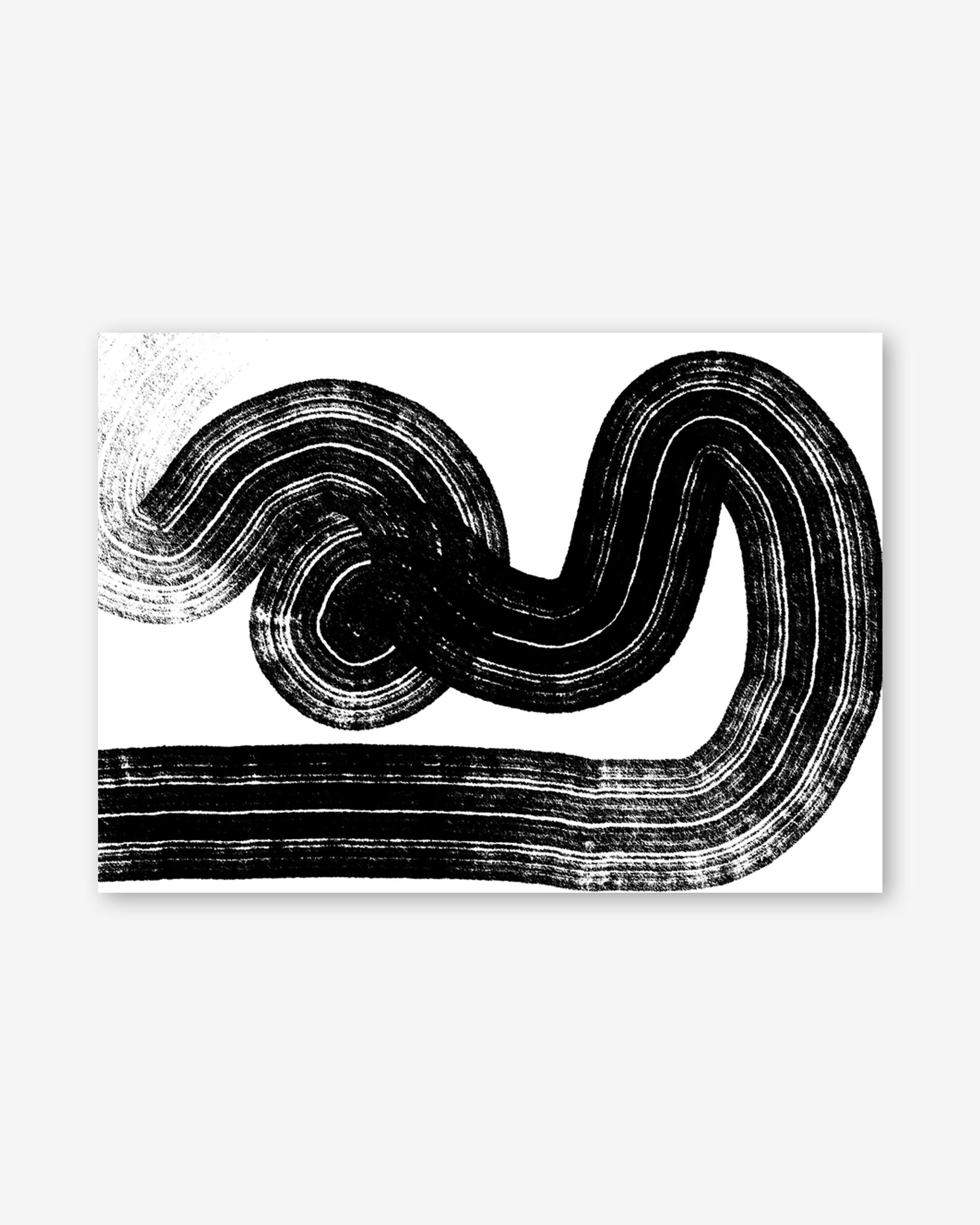Black wavy line on a white background