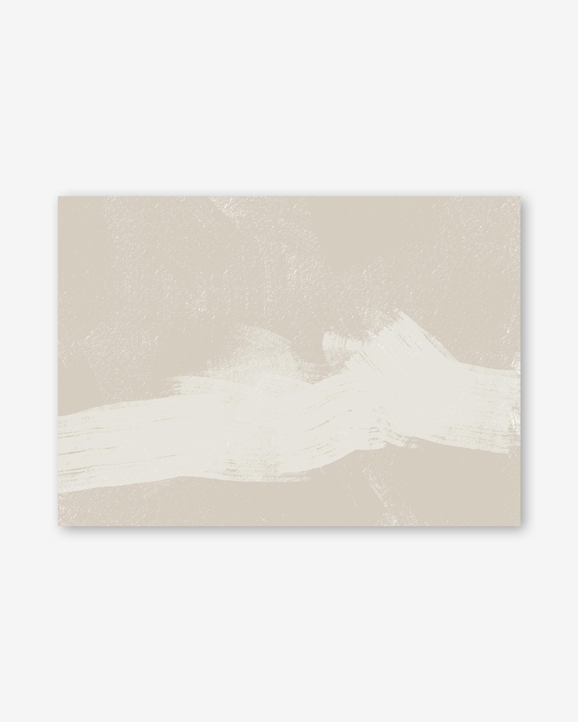 Abstract art piece with wavy lines on a beige background