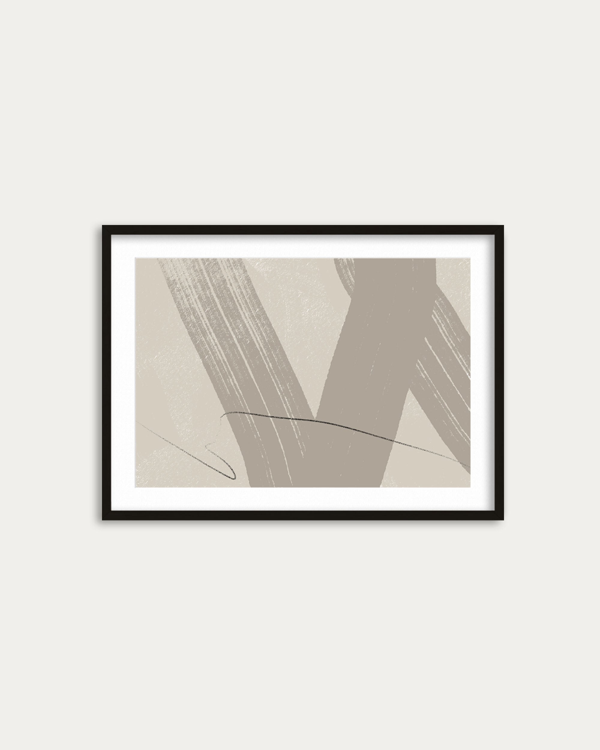 Neutral Brush Marks Art Print