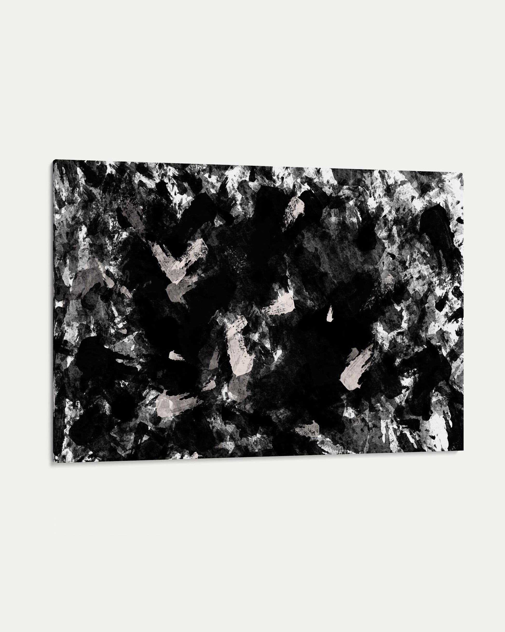 Abstract black and white pattern on a textured background
