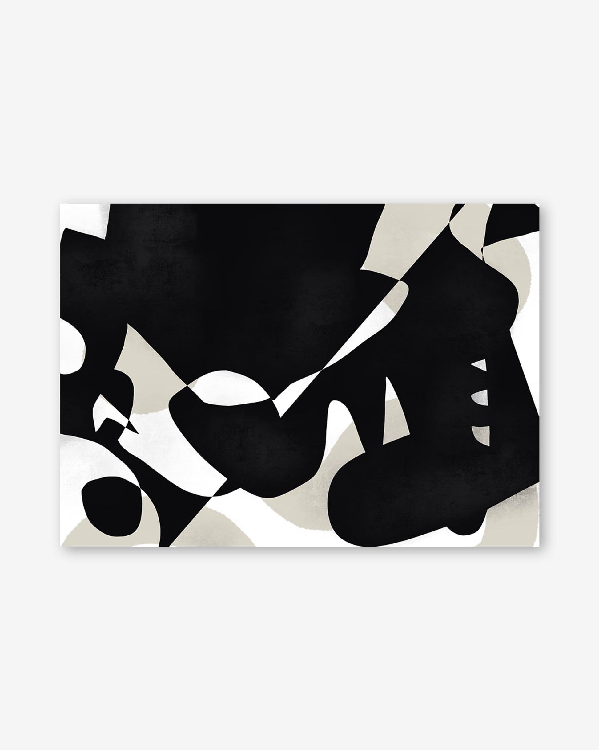 Abstract black and white pattern on a white background