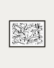 Monochrome Splatter II Art Print