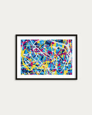 Neon Splatter Art Print