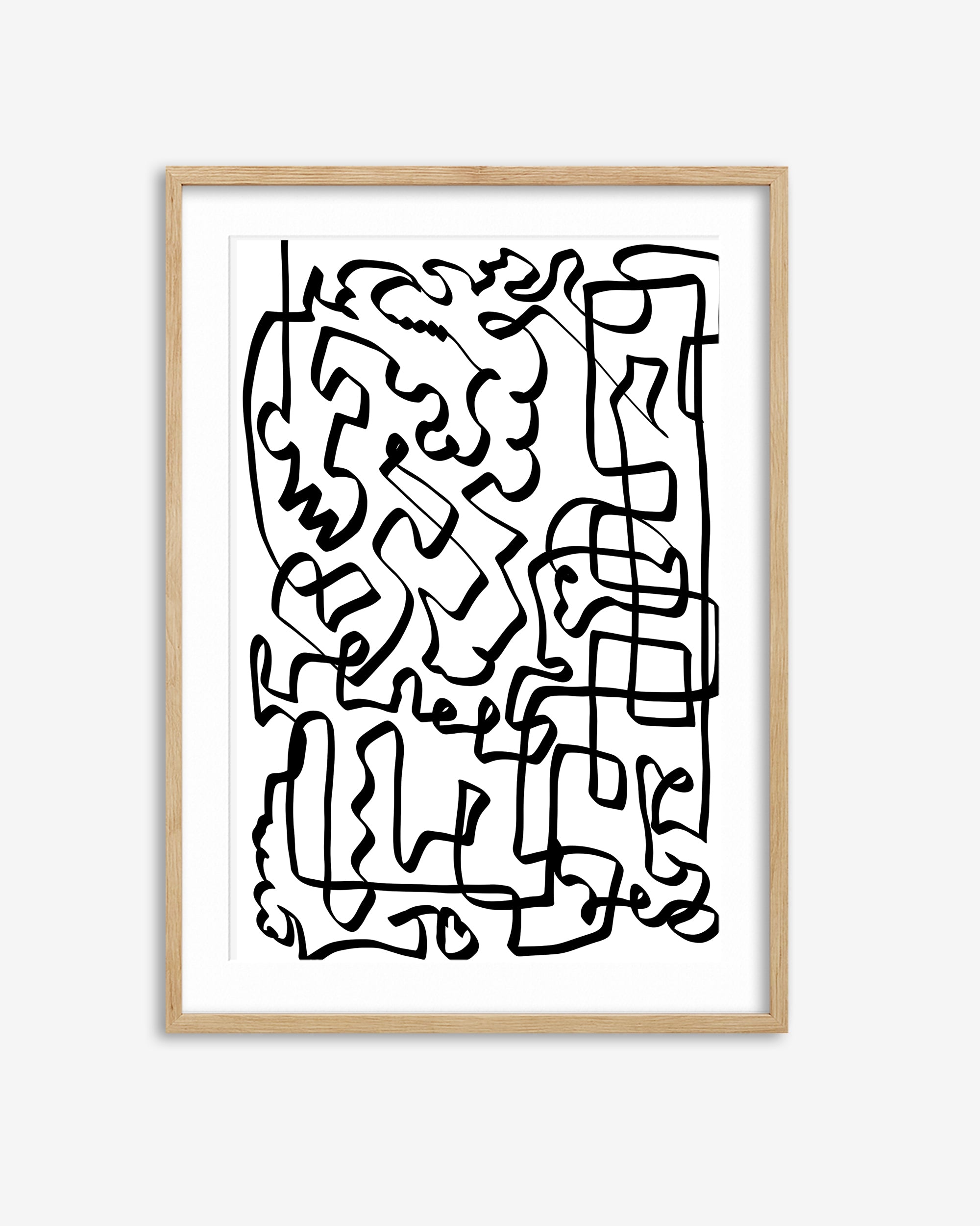 Lines Of The Maze Abstract Art Print